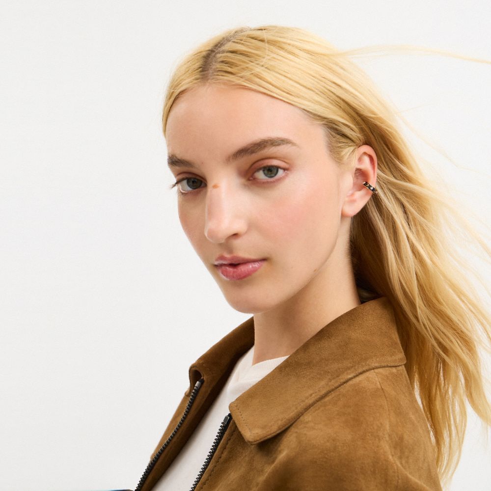 Signature Enamel Stone Ear Cuff