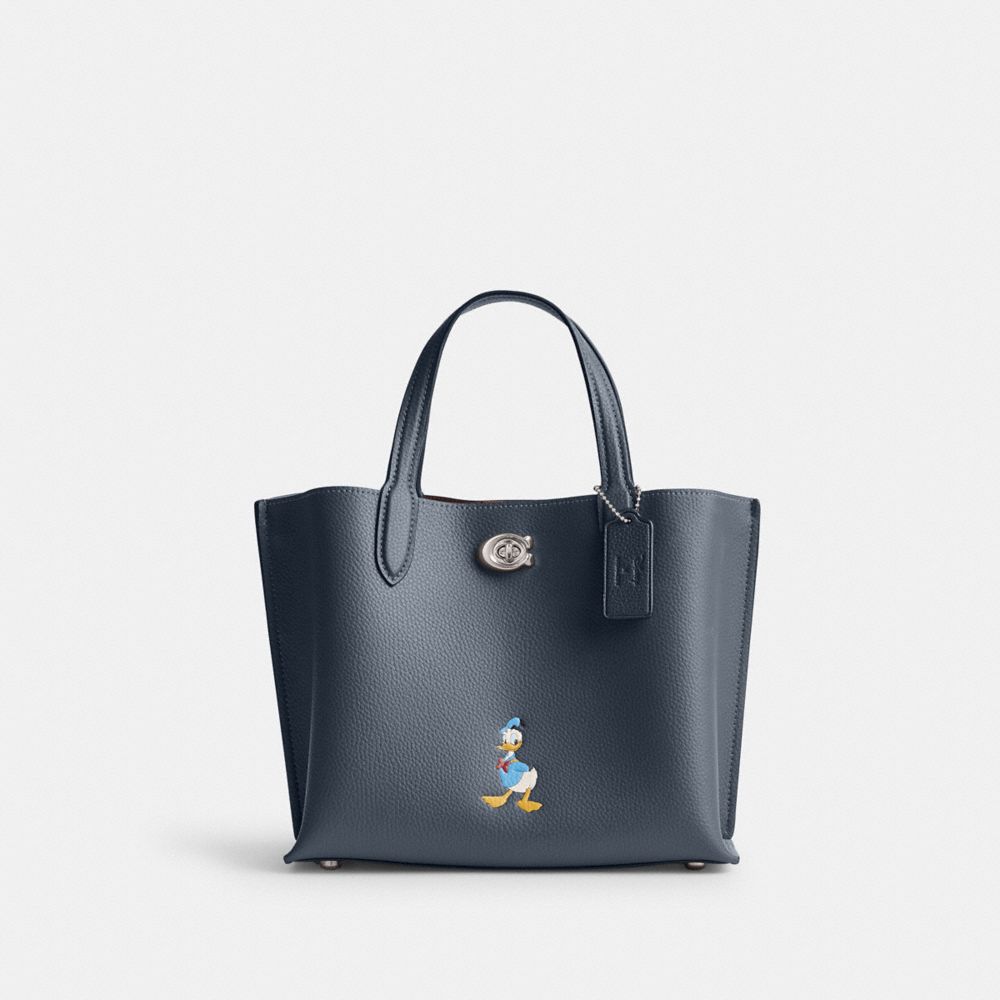Disney X Coach Willow Tote Bag 24 With Donald Duck