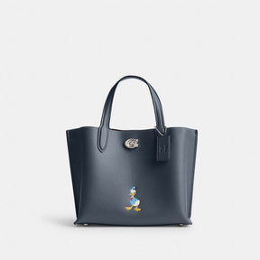 Disney X Coach Willow Tote Bag 24 With Donald Duck