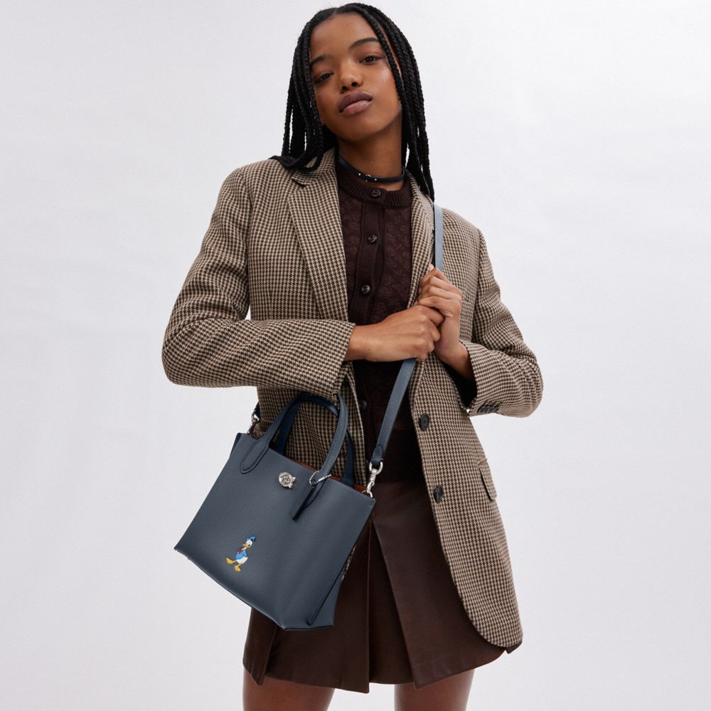 Disney X Coach Willow Tote Bag 24 With Donald Duck