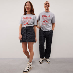 Relaxed T Shirt With Flower Pot Print