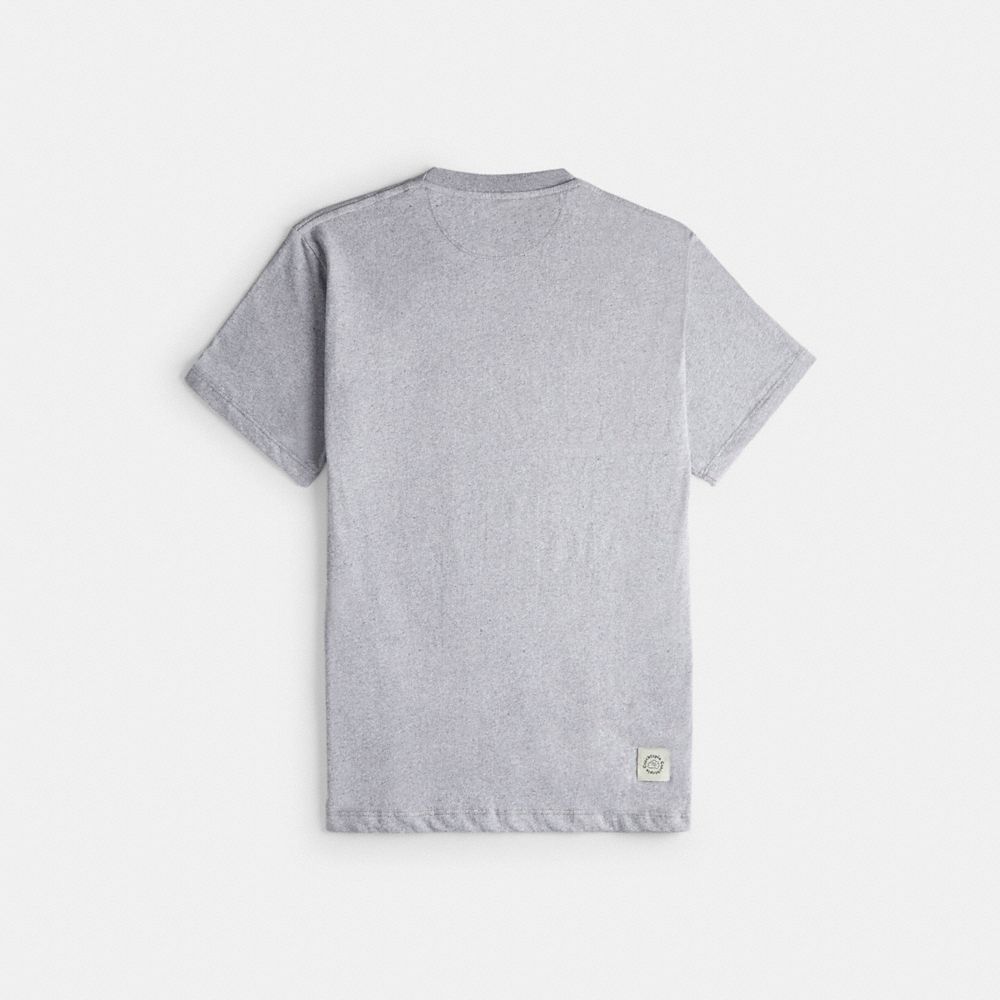 Relaxed T Shirt With Flower Pot Print