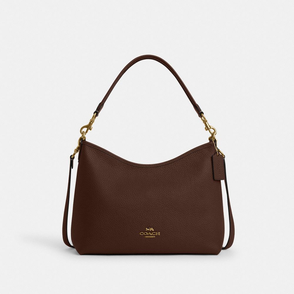 Laurel Shoulder Bag With Pockets In Loved Leather
