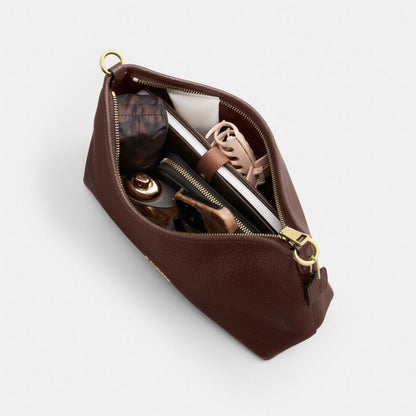 Laurel Shoulder Bag With Pockets In Loved Leather
