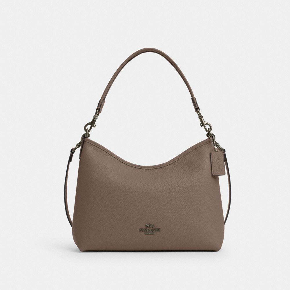 Laurel Shoulder Bag With Pockets In Loved Leather