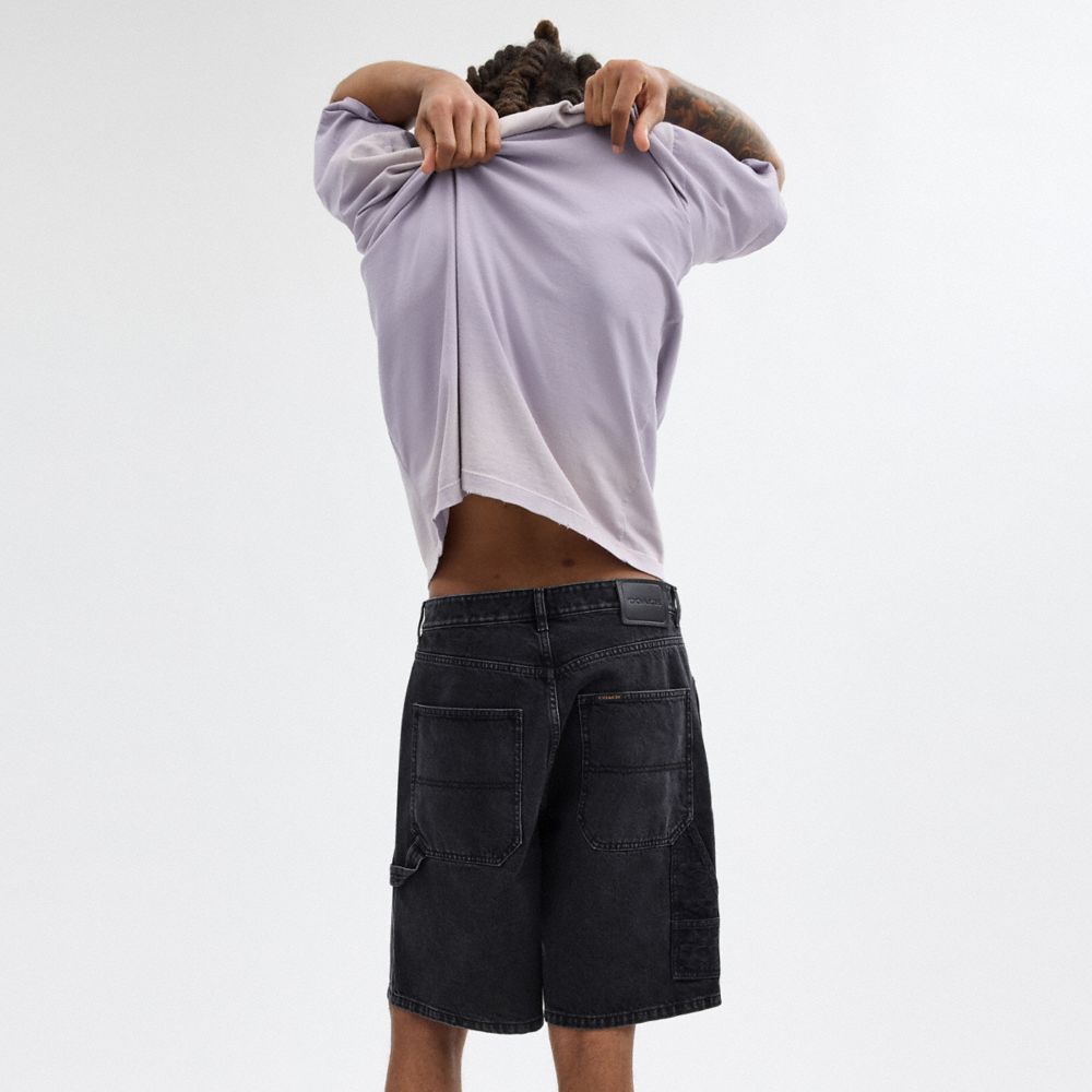 Black Denim Shorts In Organic Cotton
