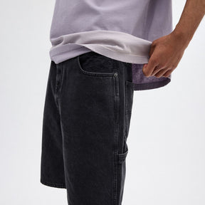 Black Denim Shorts In Organic Cotton
