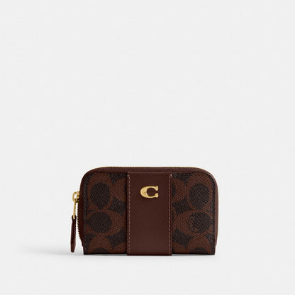 Essential Small Zip Around Card Case In Signature Canvas