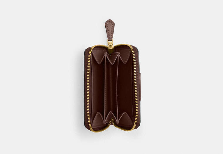 Essential Small Zip Around Card Case In Signature Canvas