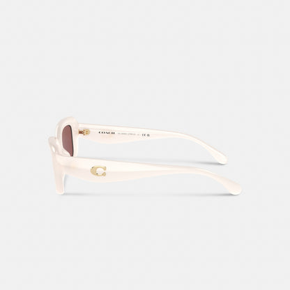 C Hardware Narrow Rectangle Sunglasses