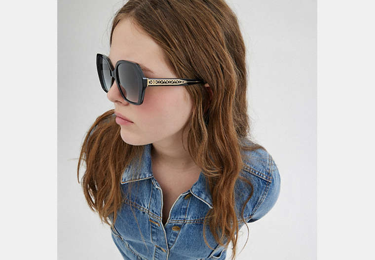 Signature Ombré Geometric Square Sunglasses