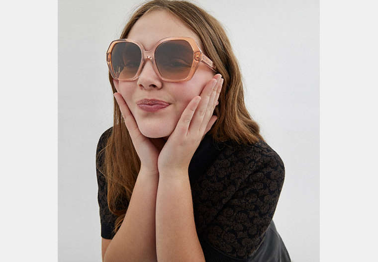 Signature Ombré Geometric Square Sunglasses