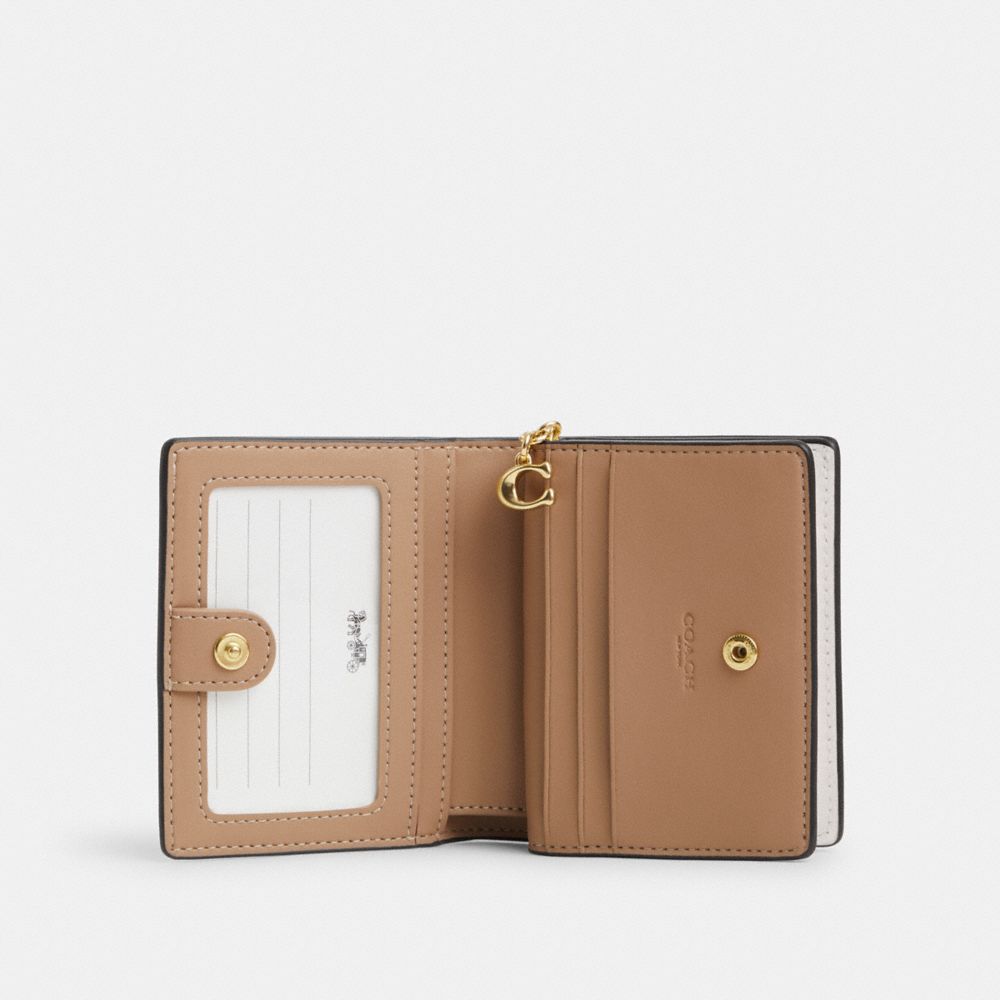 Snap Wallet In Signature Canvas With Floral Print