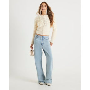 Cream 3D Chiffon Cardigan