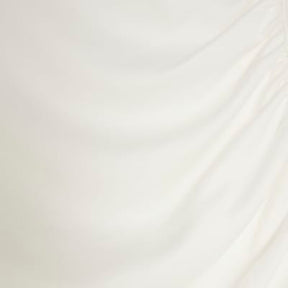 Cream Asymmetric Short Sleeve Drape Top