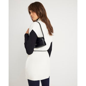 Cream Belted Sleeveless Cardigan