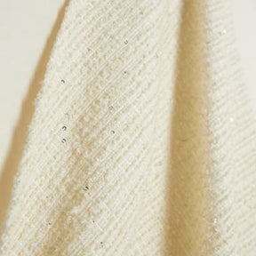 Cream Boucle Hybrid Bow T-shirt