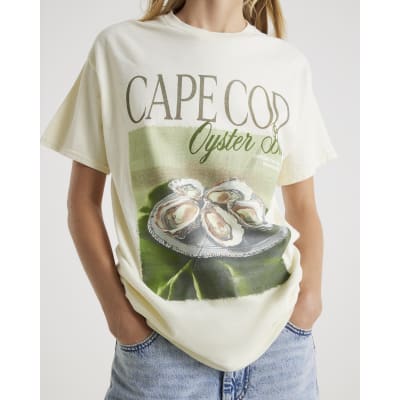Cream Cape Cod Oyster Stud T-Shirt