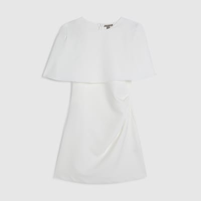 Cream Cape Mini Dress