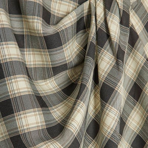 Cream Check Print Knot Maxi Dress