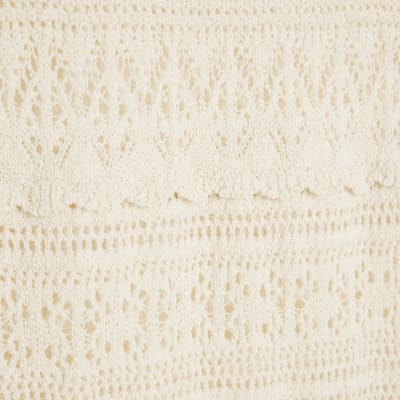 Cream Crochet Maxi Skirt