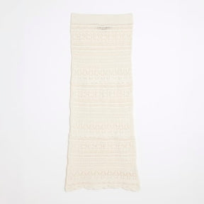 Cream Crochet Maxi Skirt