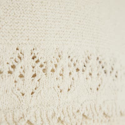 Cream Crochet Sleeveless Bralet