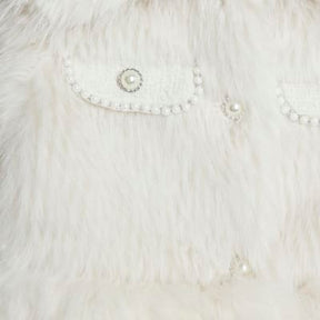 Cream Faux Fur Boucle Hybrid Trophy Jacket