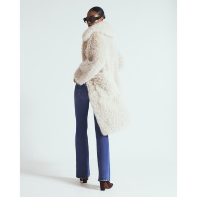 Cream Faux Fur Coat