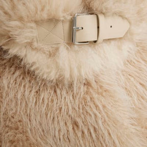 Cream Faux Fur Coat