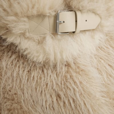 Cream Faux Fur Coat