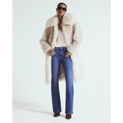 Cream Faux Fur Coat