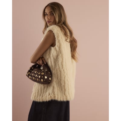 Cream Faux Fur Gilet