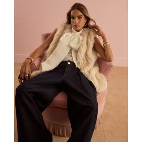 Cream Faux Fur Gilet