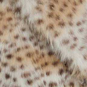 Cream Faux Fur Leopard Print Longline Coat