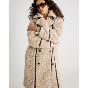 Cream Faux Shearling Coat