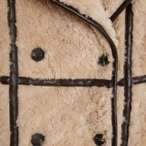 Cream Faux Shearling Coat