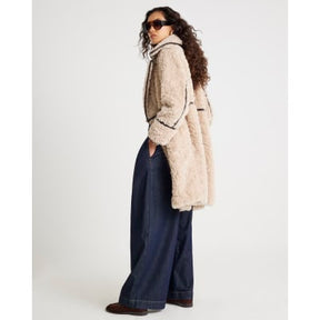 Cream Faux Shearling Coat