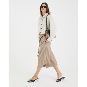 Cream Faux Suede Overshirt
