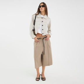 Cream Faux Suede Overshirt