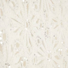 Cream Floral Crochet Embellished Mini Dress