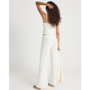 Cream Fluffy Cosy Wide Leg Trousers