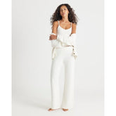 Cream Fluffy Cosy Wide Leg Trousers