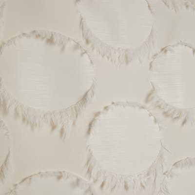 Cream Fringed Mini Skirt