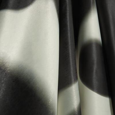 Cream Halter Neck Spot Satin Slip Dress