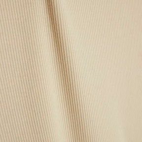 Cream High Neck Ribbed Midi Dress