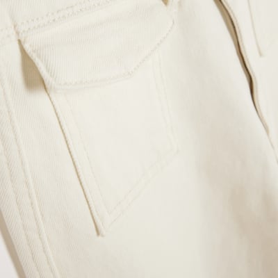 Cream High Rise Relaxed Flared Jeans