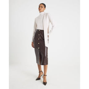 Cream Knit Neck Bow Tie Knit top