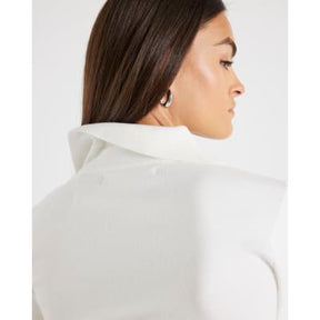 Cream Knit Polo Shirt