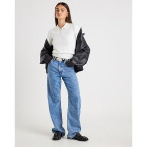 Cream Knit Polo Shirt